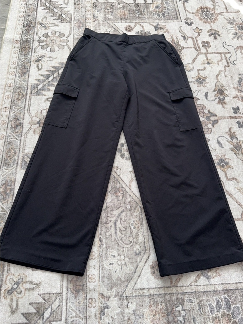 Stylus Black Cargo Elastic Dress Pants
